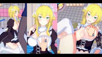 [Eroge Koikatsu! ] Re Zero Frederica (Re Zero Frederica) rubbed breasts H! 3DCG Big Breasts Anime Video (Life in a Different World from Zero) [Hentai Game]